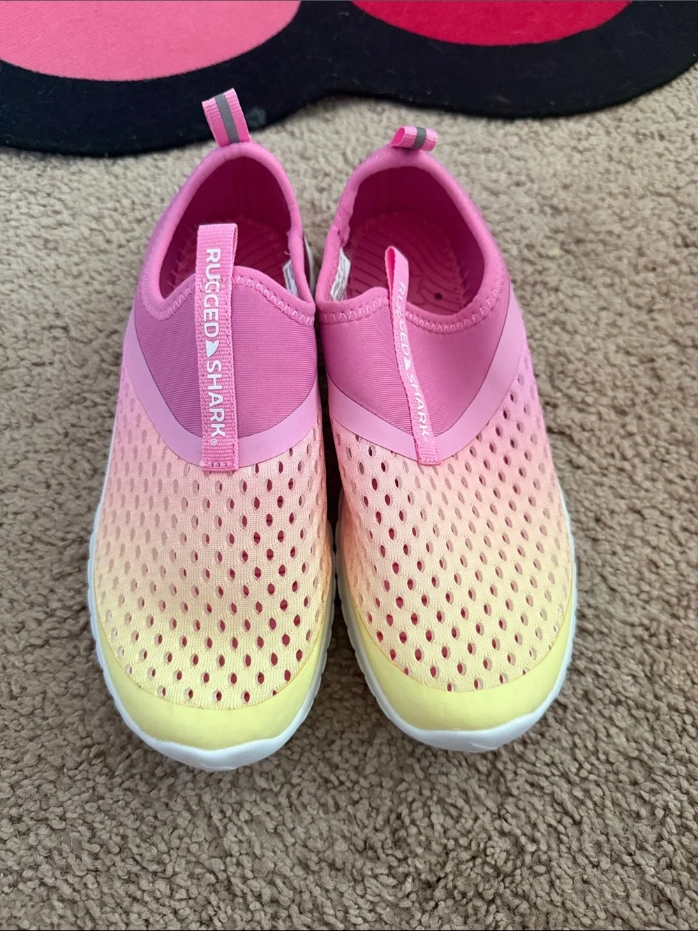Kids Pink & Yellow Slip-On Water Shoes